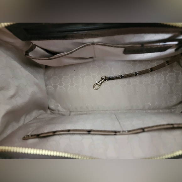 Michael Kors Selma Large Top Zip Satchel Leather Handbag, crocodile leather - Picture 5 of 5